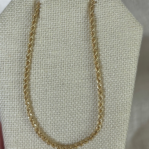 10K Yellow Gold Diamond Cut Rope Bracelet 7” Italy Solid Gold - Picture 3 of 6